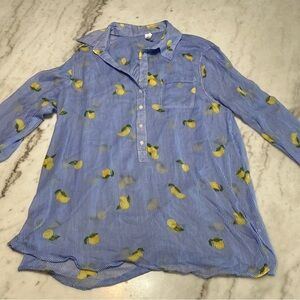 Live 4 Truth Blue and Yellow Lemon design Swim Coverup